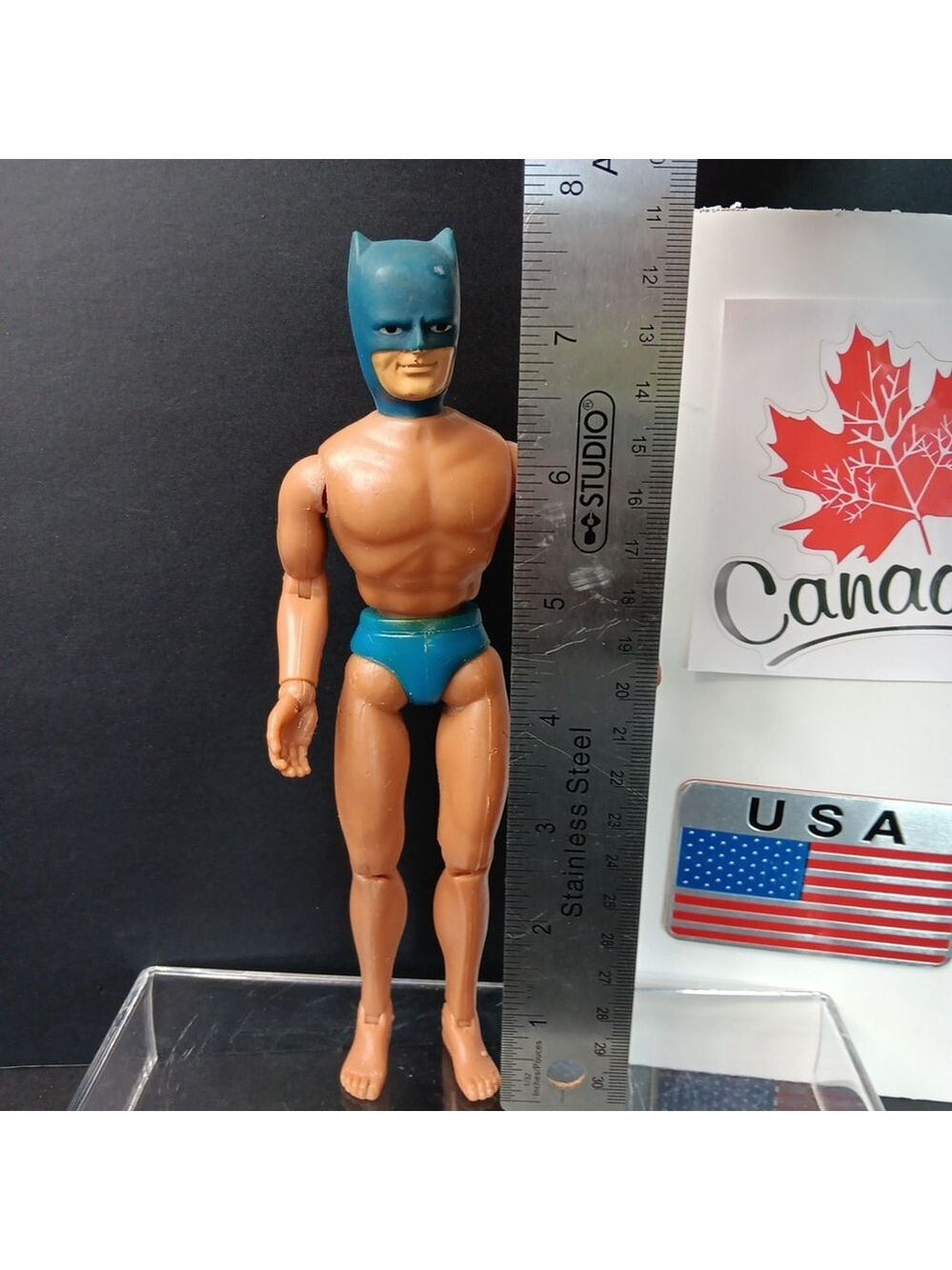 MEGO Batman Action Figure Doll 8" 1974 DC Comics Vintage Flaws Read HK